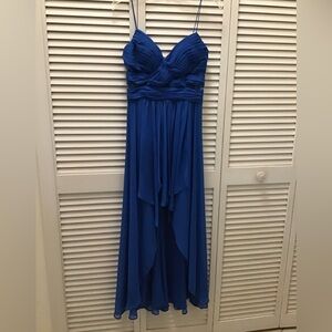 Arden B Strapless Royal Blue Dress